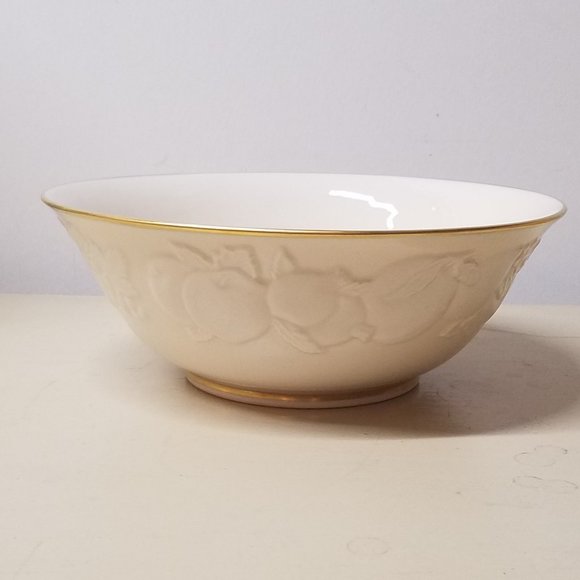 Lenox Fruits of Life 24K Gold Rim Brand New 9" Round Vegetable Bowl - Picture 1 of 13